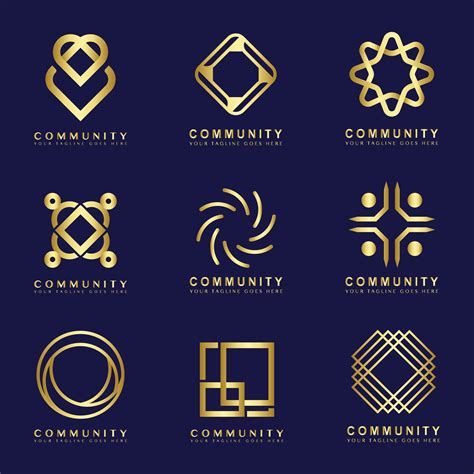 Set of community branding logo design samples - Download Free Vectors ...