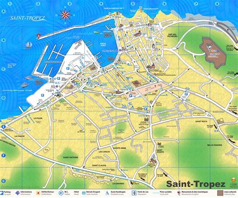 Saint-Tropez hotels and tourist attractions map