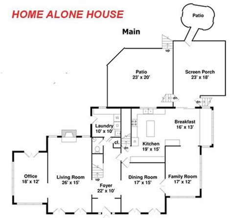 Lovely Home Alone House Floor Plan - New Home Plans Design