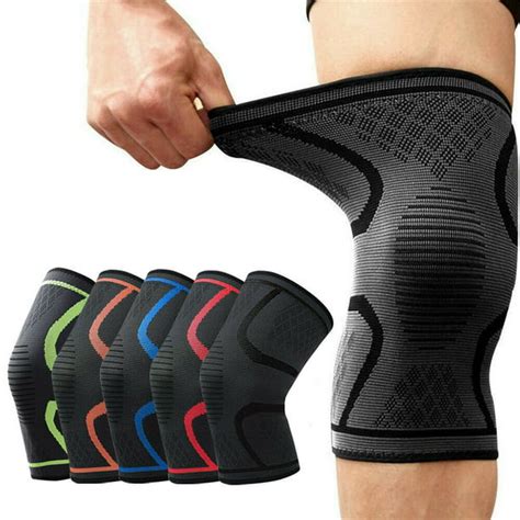 2 Pack Knee Compression Sleeve Knee Brace Support for Men Women Running ...