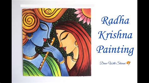 Radha Krishna Painting using Acrylic Colors/ Radha-Krishna Portrait ...