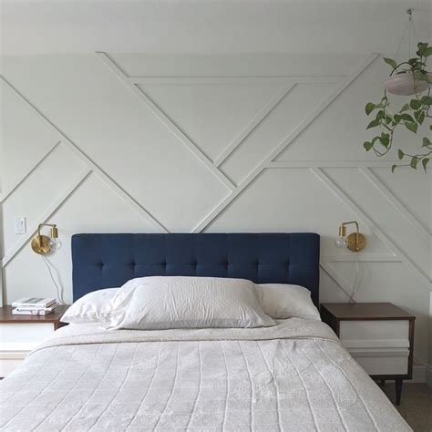 Geometric Accent Wall DIY Design - | Feature wall bedroom, Wall decor ...