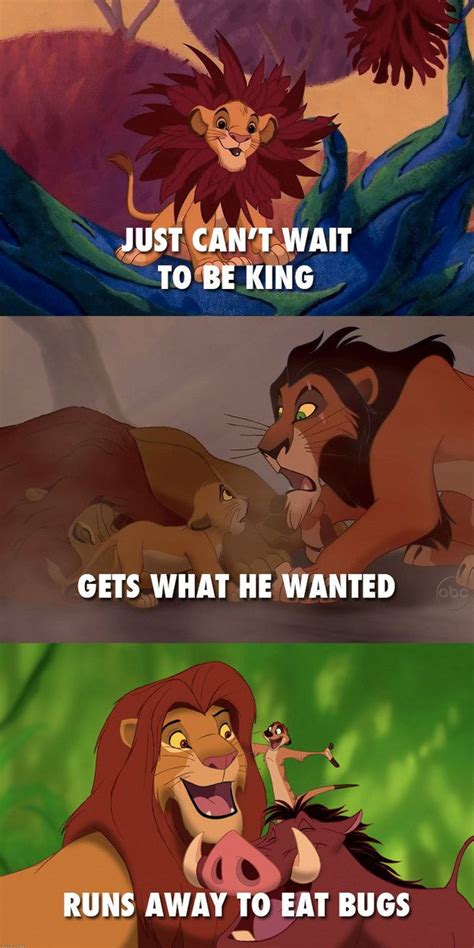 Simba | Disney quotes funny, Disney funny, Disney memes