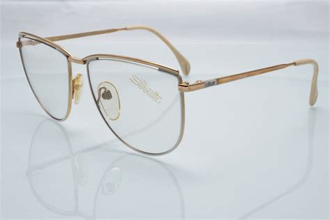 Silhouette Oversized Cat Eye Vintage Glasses, Gold, Made in Austria ...