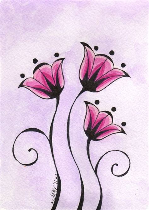 Cute Simple Flowers Drawing - haein web