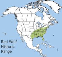 Red Wolf Habitat Map