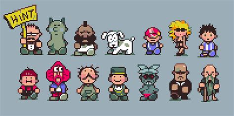 Earthbound sprites by OCEANSCENTED on DeviantArt