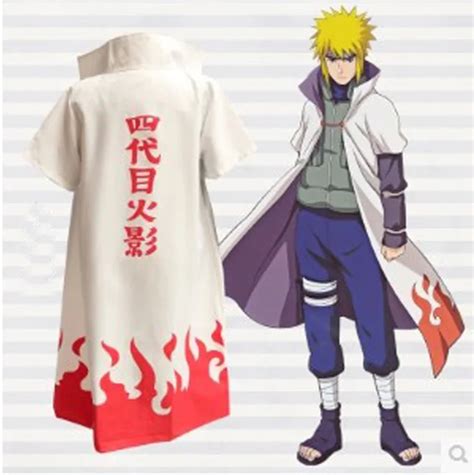 Naruto Shippuden Cosplay Cloak 4th Hokage Cloak Robe White Cape Dust ...