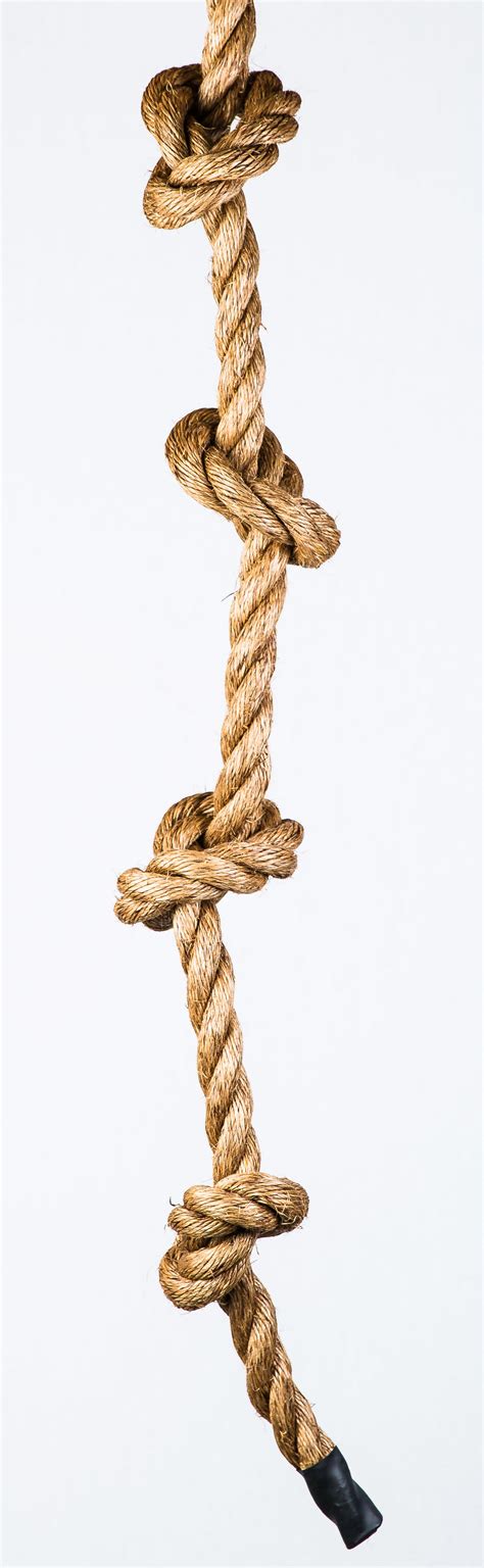 knotted climbing rope | natural manila — Fitness Solutions LLC