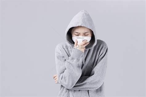 A Girl Coughing With A Mask Picture And HD Photos | Free Download On ...