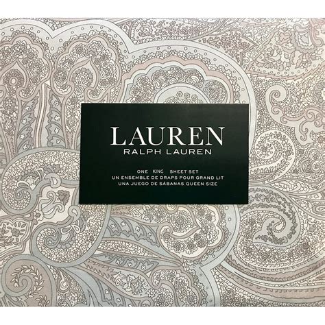 Ralph Lauren 4 Piece 100 Percent Cotton Pastel Floral Paisley King ...