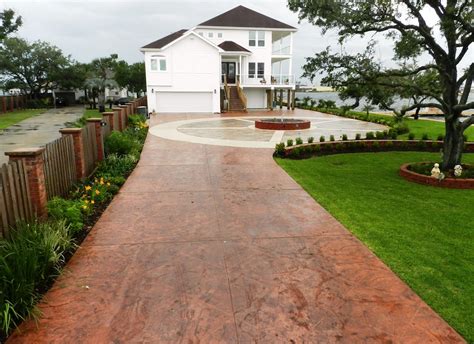 Galveston Stamped Concrete Driveway - Surecrete Products