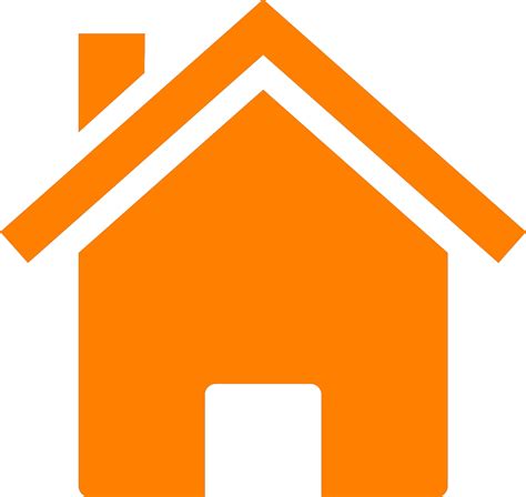 Orange House Cliparts - Home Icon Png Orange Transparent Png - Full ...