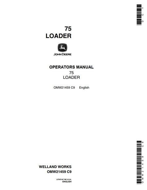 John Deere Loader 75 Operators Manual