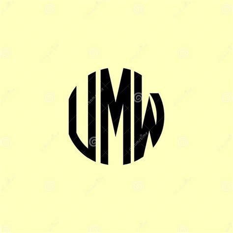 Creative Rounded Initial Letters UMW Logo Stock Vector - Illustration ...