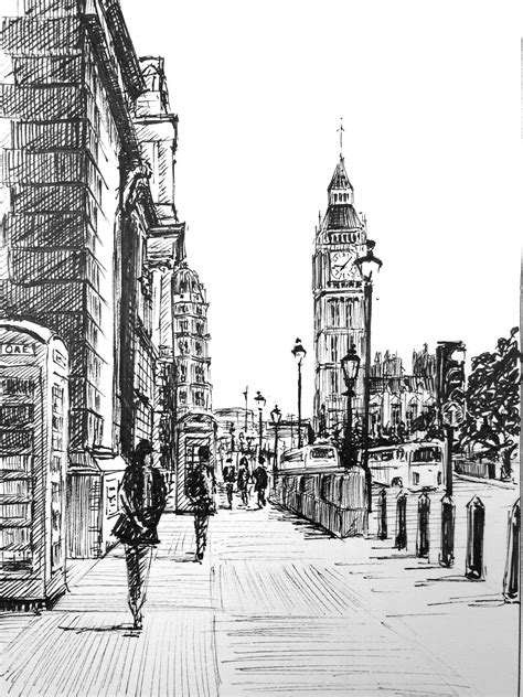 25 Idea Pen Drawings Sketch Cities Free For Download - Sketch Art and ...