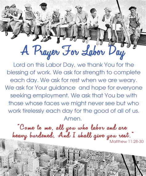 labor day prayer | Good Shepherd