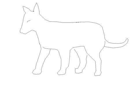 Simple 2D Animal Drawing Detail - Cadbull