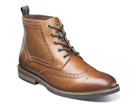 Nunn Bush Leather Odell Wingtip Boot in Tan (Brown) for Men - Lyst