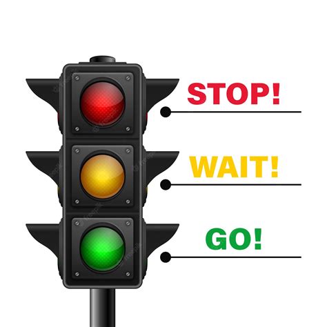 Premium Vector | Vector 3d Realistic Road Traffic Lights Isolated Stop ...