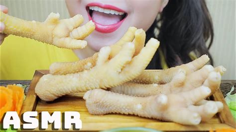 ASMR STEAMED DRAGON CHICKEN FEET WITH GREEN SCALLIONS , EXTREME CRUNCHY ...