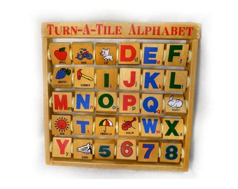 Alphabet Learning Toy Preschool Alphabet Retro Toys Mid Century Toys ...