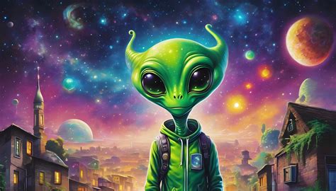 Alien Art Graffiti Illustration Free Stock Photo - Public Domain Pictures