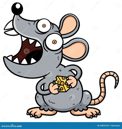 Angry rat stock vector. Illustration of thief, evil, scared - 33033124