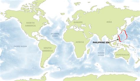 Philippine Sea Map Of World