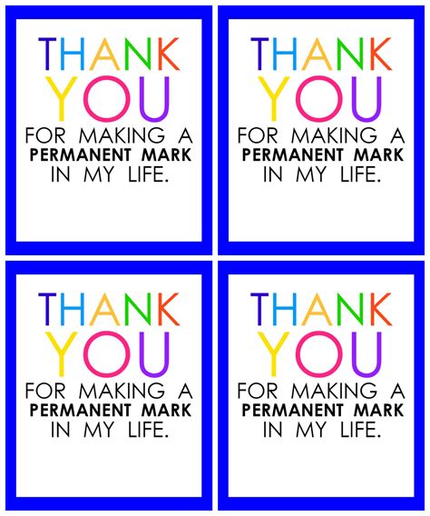 Teacher Appreciation Marker Gift Tag (Free Printable) # ...