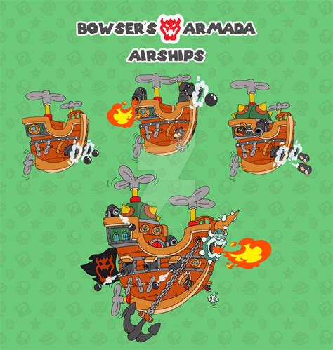 Bowser's Armada - Airships by BenjaminTDickens on DeviantArt