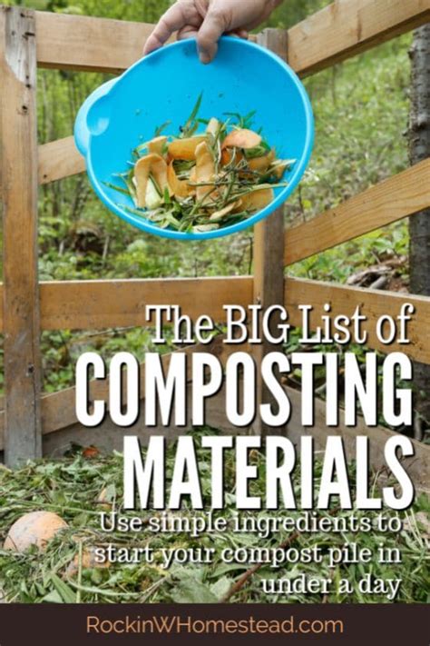 The Big List of Composting Materials | Rockin W Homestead