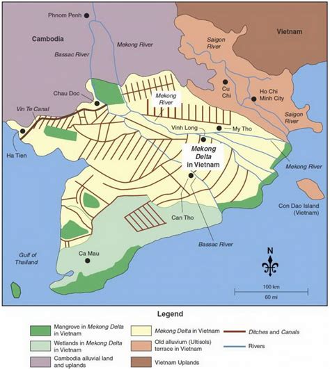 Map of Mekong Delta Travel: Map about Mekong Delta Tours