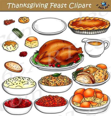 Thanksgiving Clipart Cute Thanksgiving Clip Art Set Turkey - Clipart ...