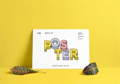 Poster Mockup PSD (Portrait & Landscape) — Free Mockup World