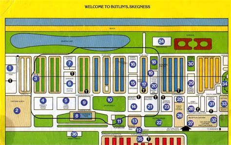 Butlins Skegness Map from 1982