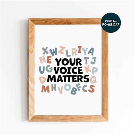 Your Voice Matters Poster - Etsy