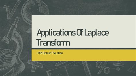 SOLUTION: Applications of laplace transform - Studypool