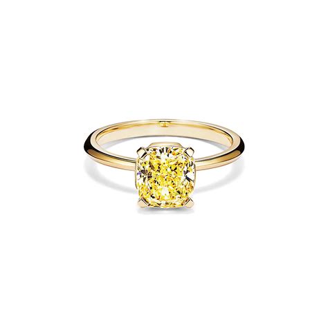 Tiffany & Co. + Engagement Ring with a Cushion-cut Yellow Diamond in ...