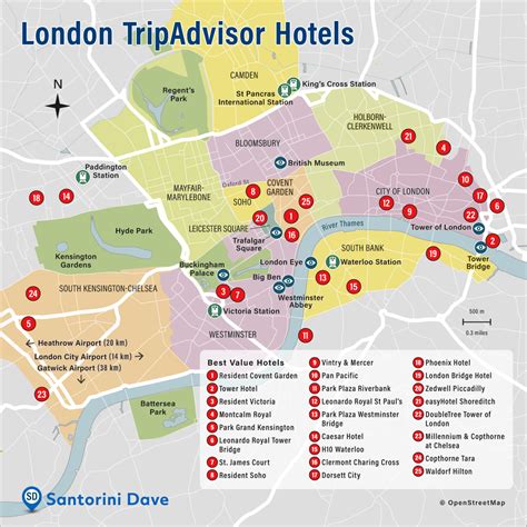 LONDON HOTEL MAP