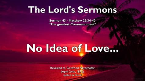 The greatest Commandment is Love, yet they have no Idea ️ Jesus ...