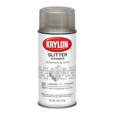 Krylon Glitter Shimmer Spray Paint, 4 oz., Shimmering Silver - Walmart ...