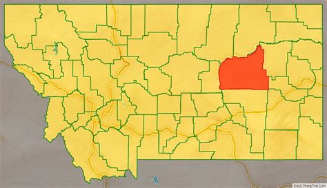 Map of Garfield County, Montana