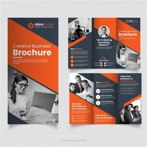 Premium Vector | Corporate trifold brochure template | Brochure design ...