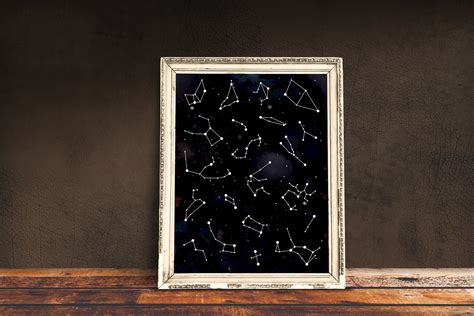 Star Map Poster Star Chart Constellation Poster Galaxy - Etsy