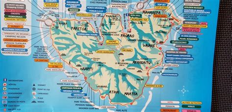 Map of Moorea, French Polynesia