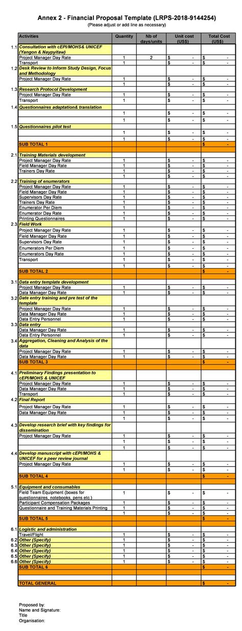 50 Free Budget Proposal Templates (Word & Excel) ᐅ TemplateLab