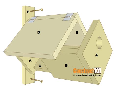 Simple Bluebird House Plans - Construct101