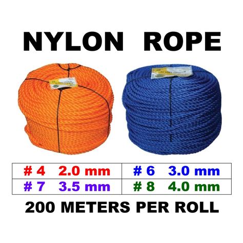 NYLON ROPE SIZE 4 6 7 8 PER ROLL | Shopee Philippines