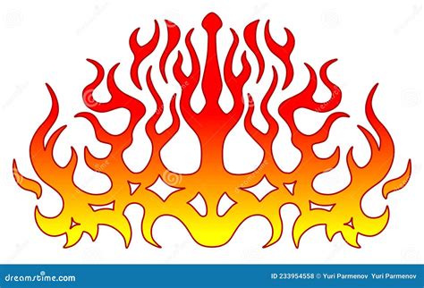 Vehicle Flames. Car And Bike Color Vinyl Decals For Hood, Vector ...